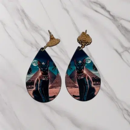 pendientes mujer Egyptian cat